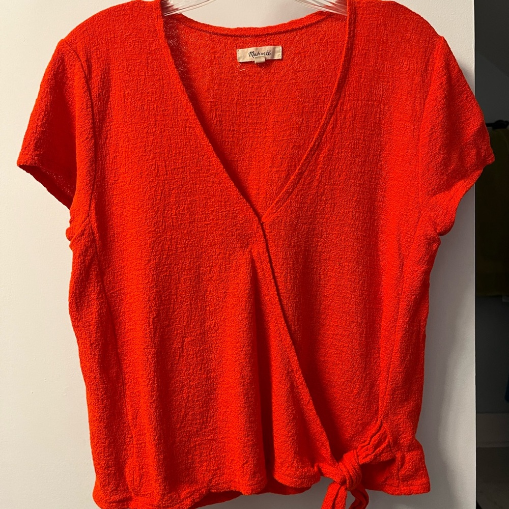 Madewell red top